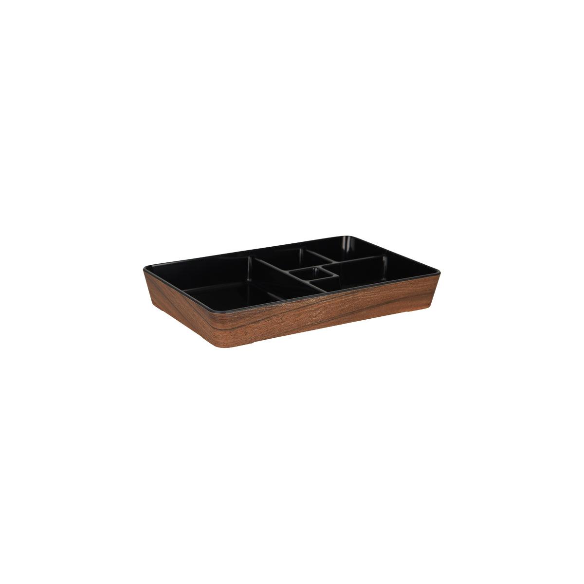 Zicco Bento Box Walnut / Black Inroom Box 5 Compartment - Kitchenly