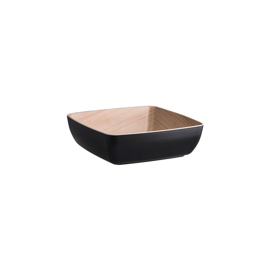 Zicco Melamine Echo Black / Birch Serving Bowl 250x250x75mm - Kitchenly