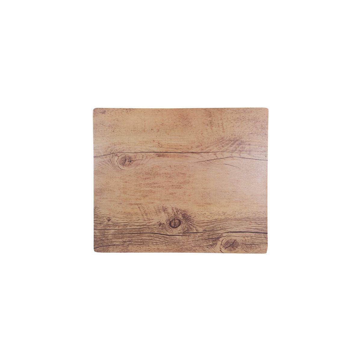 Chef Inox Wood Effect Oak Rectangle Platter 310x255mm - Kitchenly
