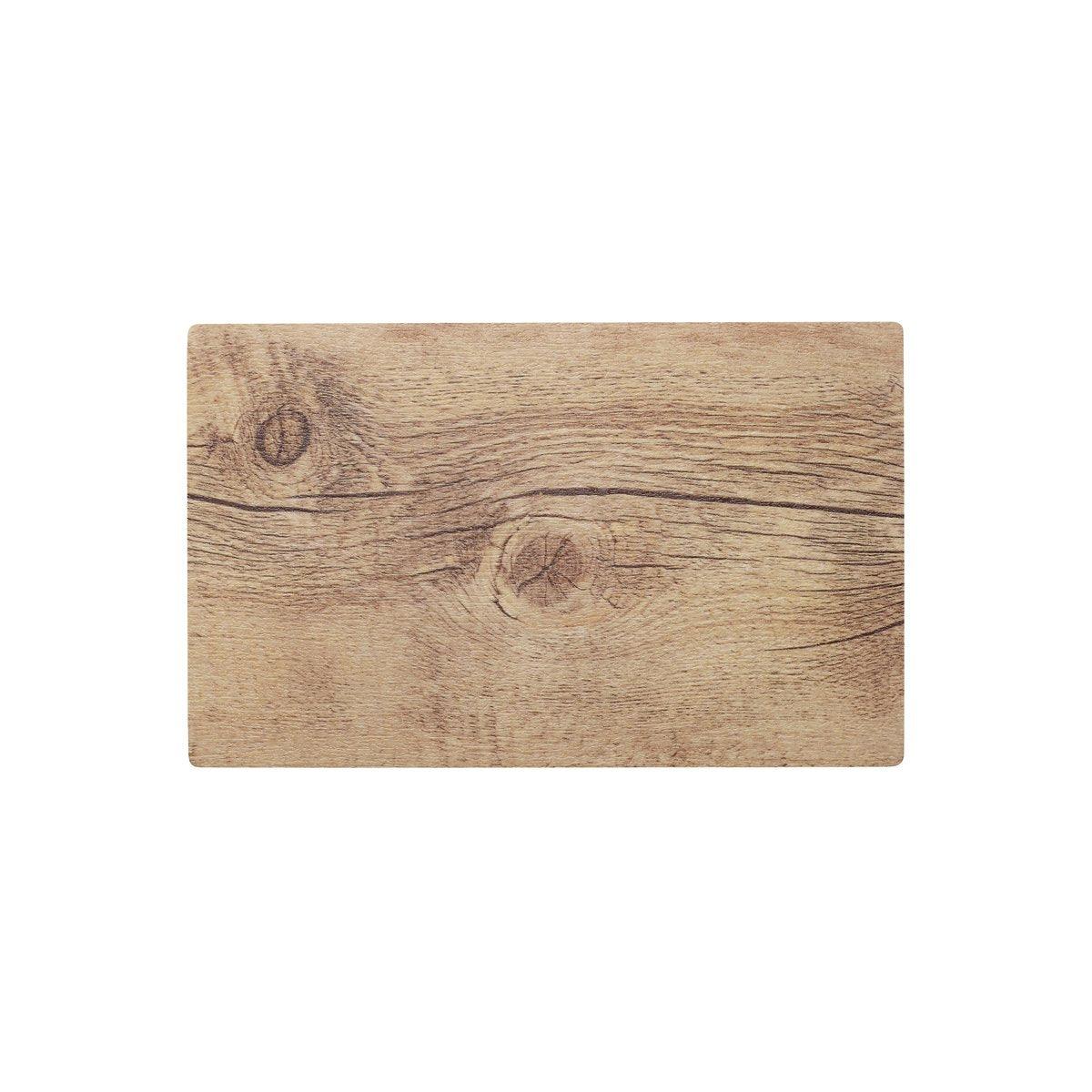 Chef Inox Wood Effect Oak Rectangle Platter 410x255mm - Kitchenly