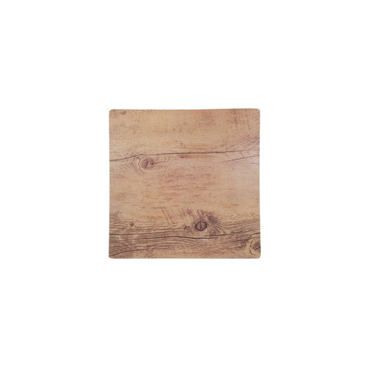 Chef Inox Wood Effect Oak Square Platter 255x255mm - Kitchenly