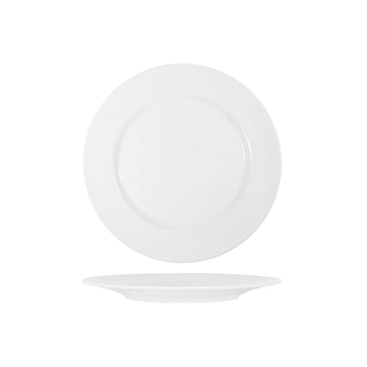 Superware White Round Plate Raised Rim 230mm (Box of 12) - Kitchenly