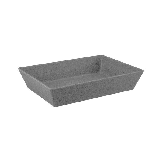 JAB Melamine Concrete Rectangular Deli Dish 350x250x70mm/4600ml - Kitchenly