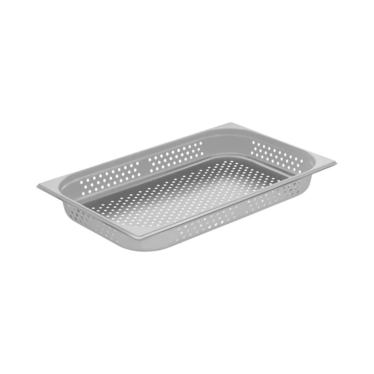Chef Inox Anti-Jam Steam Pan Perforated 1/1 Size 530x325x65mm / 8.8Lt - Kitchenly