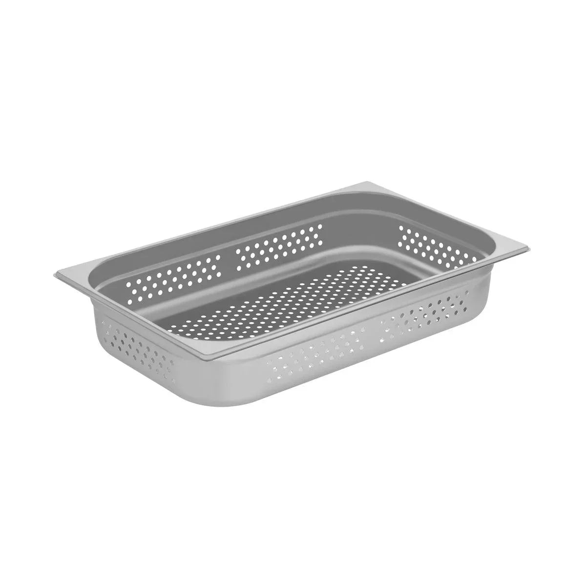 Chef Inox Anti-Jam Steam Pan Perforated 1/1 Size 530x325x100mm / 13.7Lt - Kitchenly