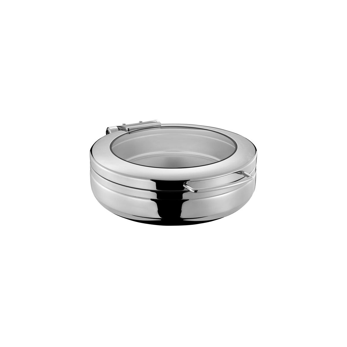 Chef Inox Induction Chafer Large Round with Glass Lid - Kitchenly