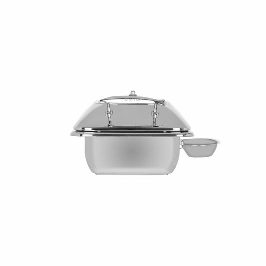 Chef Inox Deluxe Chafer Rectangular 1/2 Size with Glass Lid & Side Dish