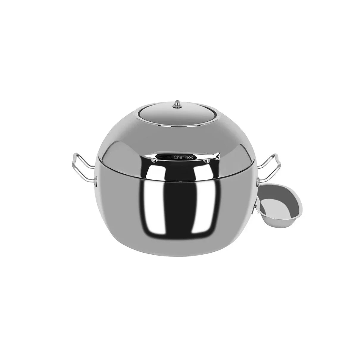 Chef Inox Deluxe Soup Station 11Lt with Glass Lid & Side Dish - Kitchenly