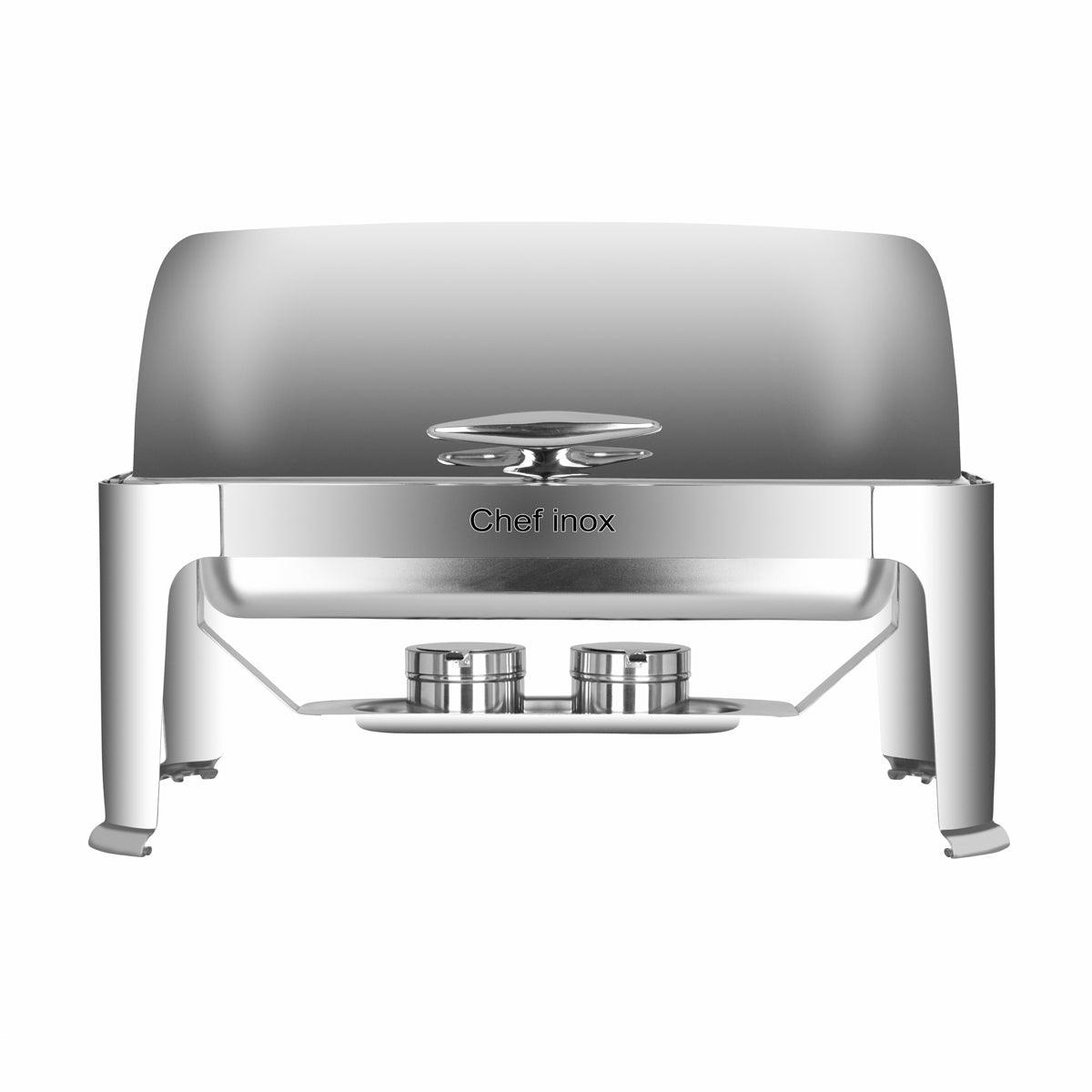 Chef Inox Stackable Roll-Top Rectangular 1/1 Size Chafer - Kitchenly