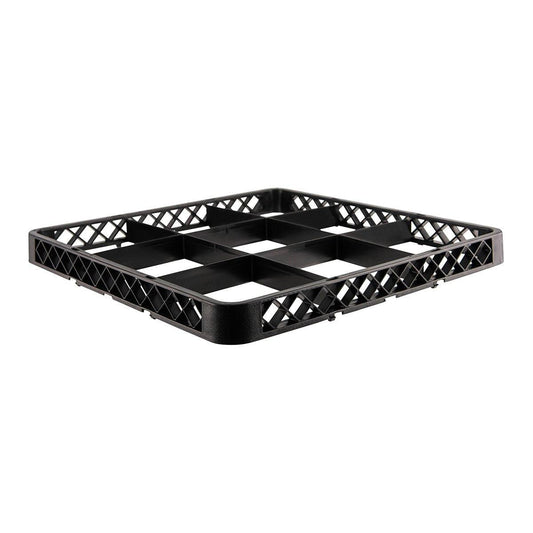 Chef Inox Glass Rack Extender 9 Compartment Black 500x500x45mm - Kitchenly