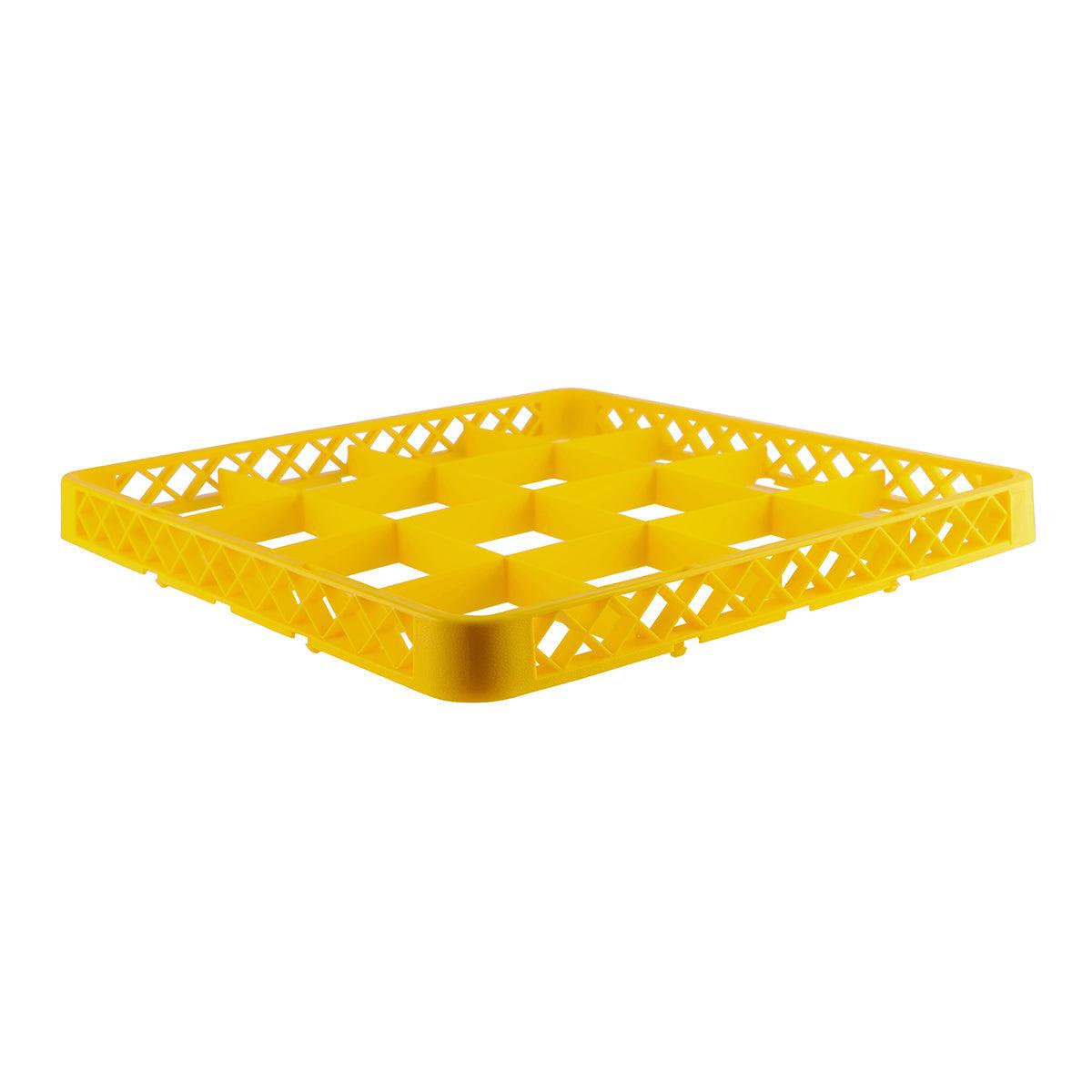 Chef Inox Glass Rack Extender 16 Compartment Yellow 500x500x45mm - Kitchenly