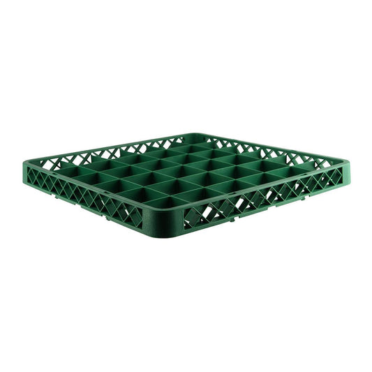 Chef Inox Glass Rack Extender 36 Compartment Green 500x500x45mm - Kitchenly