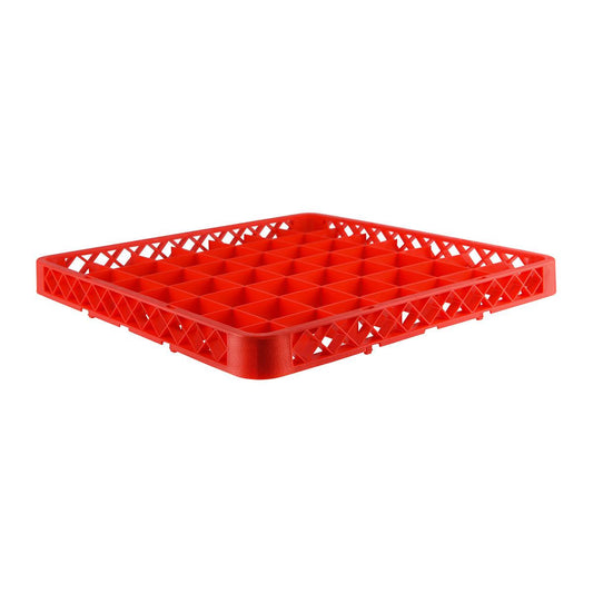 Chef Inox Glass Rack Extender 49 Compartment Red 500x500x45mm - Kitchenly