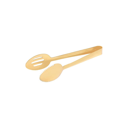 Tablekraft Solid / Slotted Spoon Tong Gold 240mm - Kitchenly