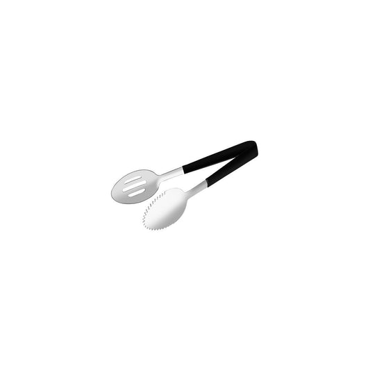 Chef Inox Solid / Slotted Spoon Tong with Vinyl Handle 240mm - Kitchenly