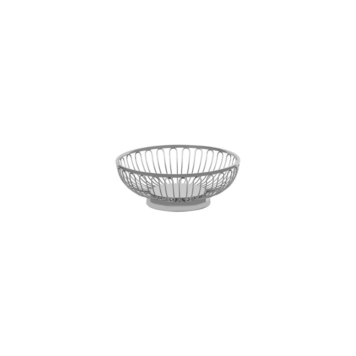 Chef Inox Round Wire Basket Solid Base Stainless Steel 172x60mm - Kitchenly