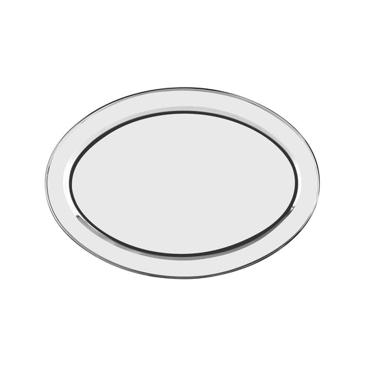 Chef Inox Oval Platter Rolled Edge Stainless Steel 500x395mm