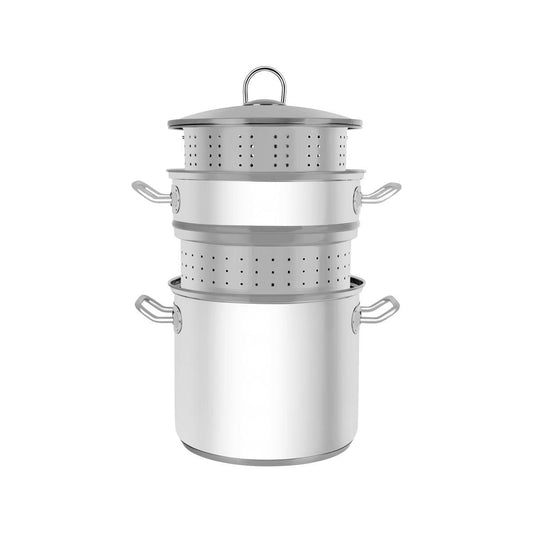 Chef Inox Professional Multi Cooker with Lid 4pc 255x345mm / 9.0Lt - Kitchenly