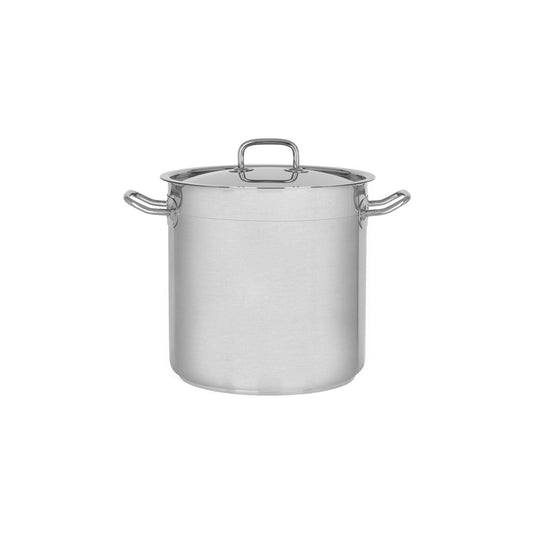 Chef Inox Professional Stockpot with Lid 240x240mm / 10.75Lt - Kitchenly