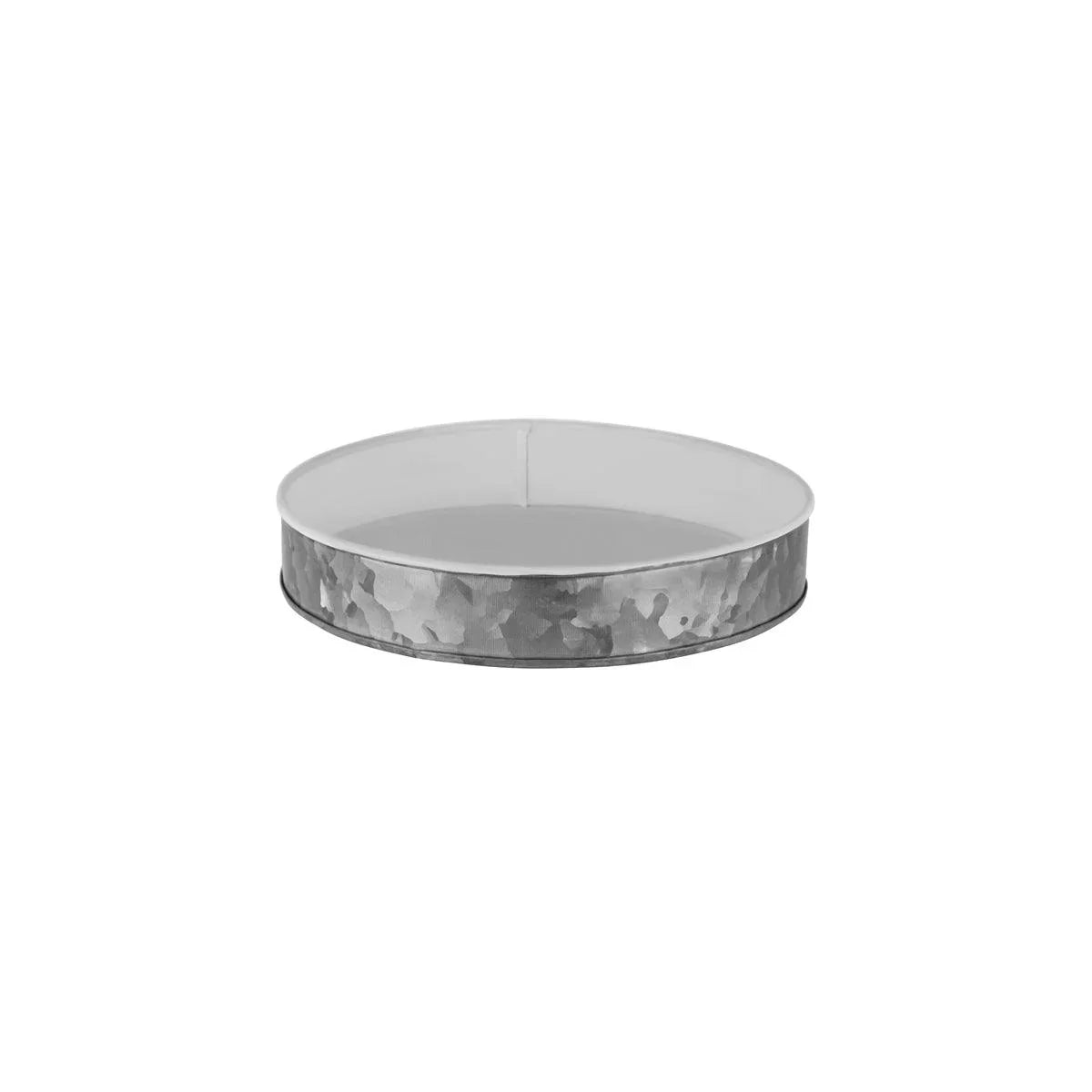 Chef Inox Coney Island Round Galvanised Tray 240x45mm - Kitchenly