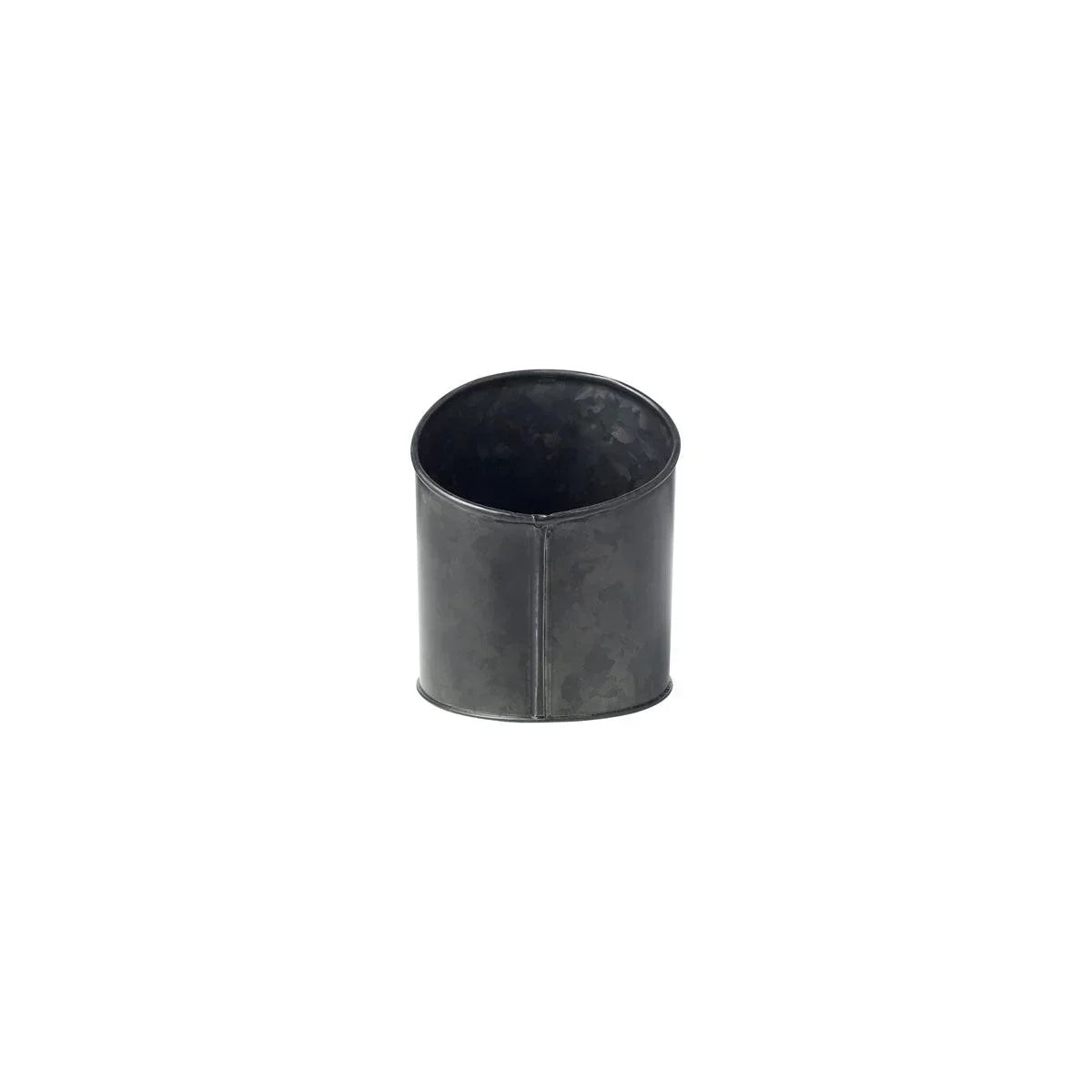 Chef Inox Coney Island Slant Black Galvanised Pot 120x140mm - Kitchenly