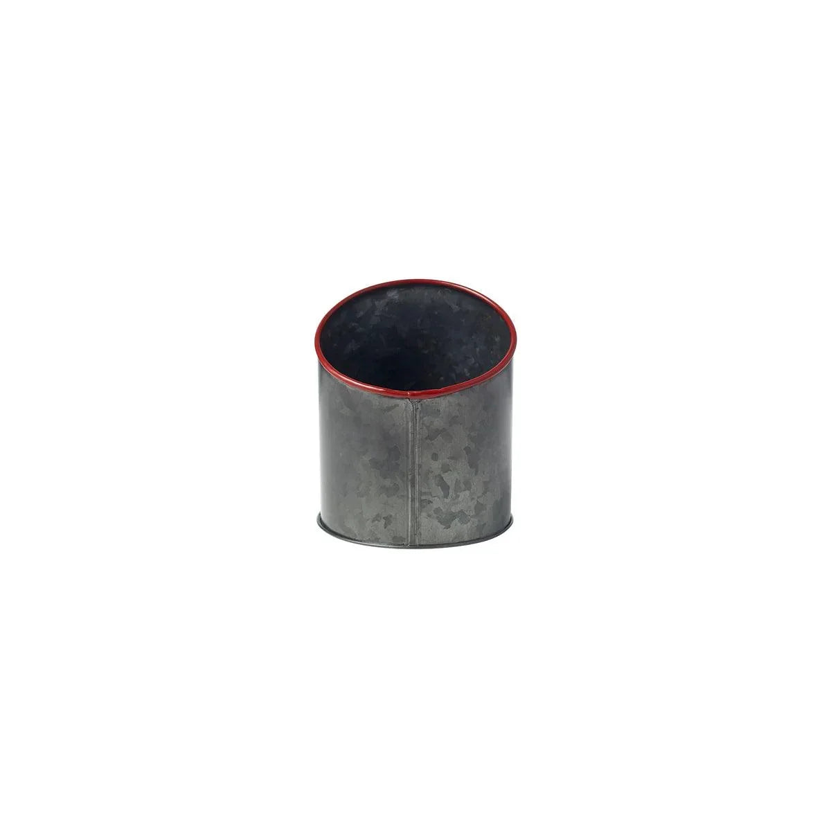 Chef Inox Coney Island Slant Black Galvanised Pot 120x140mm - Kitchenly