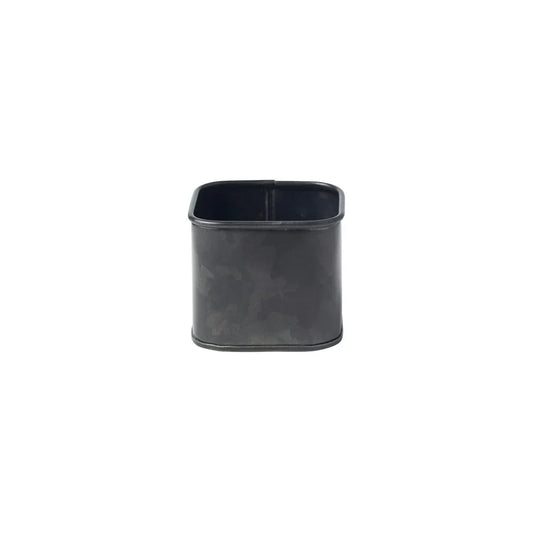 Chef Inox Coney Island Sugar Sachet Black Galvanised Cube 80x80x70mm - Kitchenly