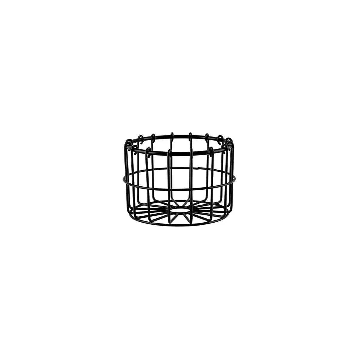 Chef Inox Coney Island Patina Round Wire Basket Black 130x90mm - Kitchenly