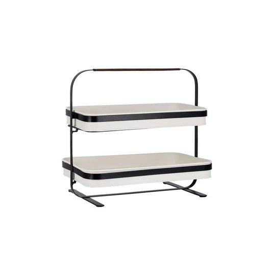 Chef Inox Coney Island Creme 2-Tier Display Stand 380x260x370mm (Box of 2) - Kitchenly