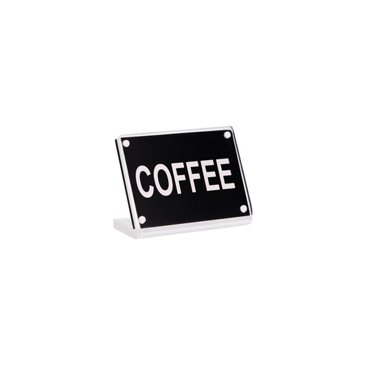 Chef Inox Buffet Sign Acrylic with Magnet Plate - Coffee