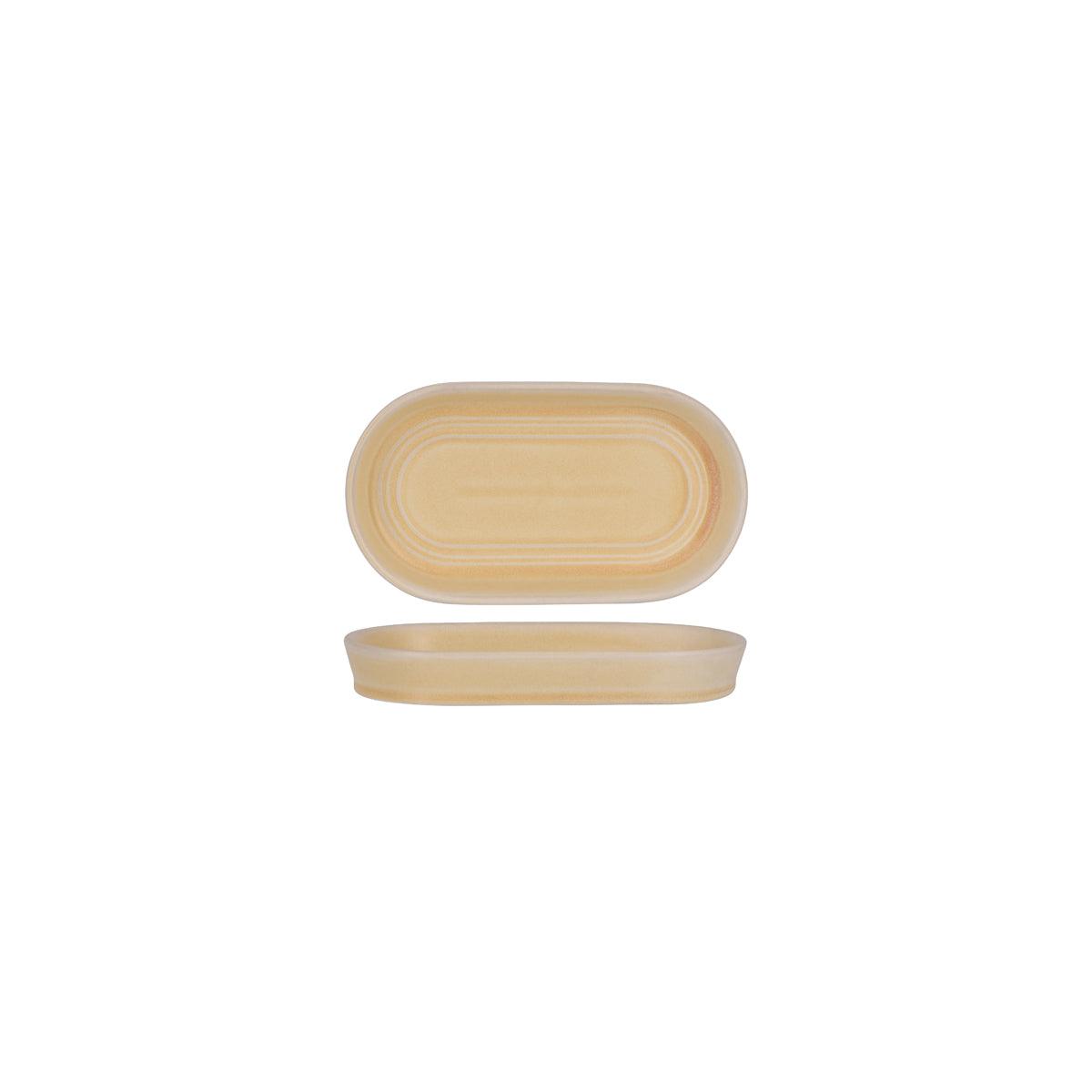 Tablekraft Urban Loft Sandstone Oval Serve Platter 180x100mm (Box of 4) - Kitchenly