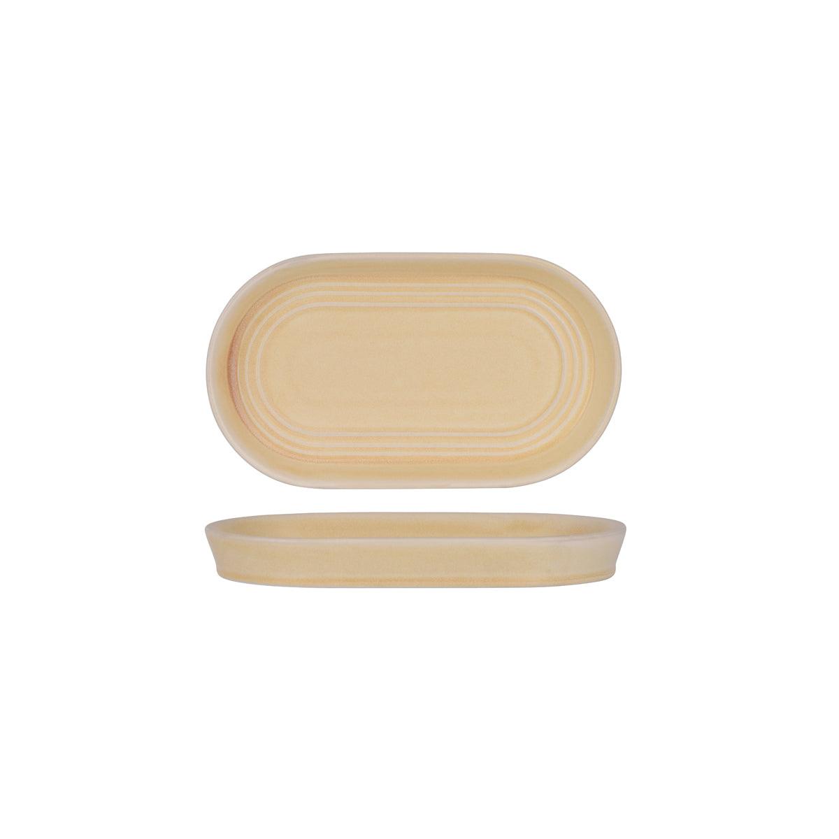 Tablekraft Urban Loft Sandstone Oval Serve Platter 240x135mm (Box of 4) - Kitchenly