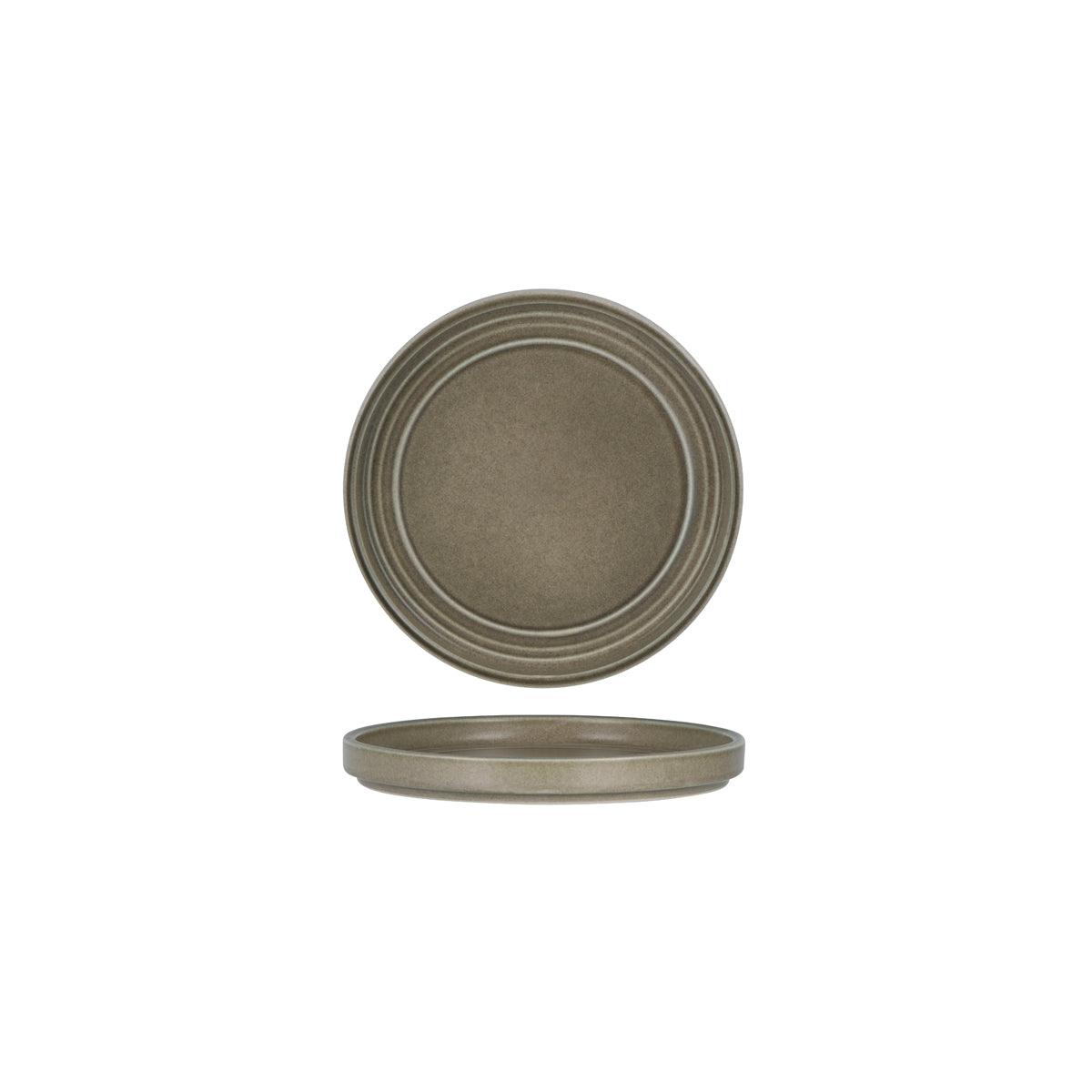 Tablekraft Urban Loft Frost Grey Round Plate 180mm (Box of 6) - Kitchenly