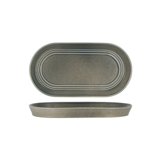 Tablekraft Urban Loft Frost Grey Oval Serve Platter 310x165mm (Box of 2)