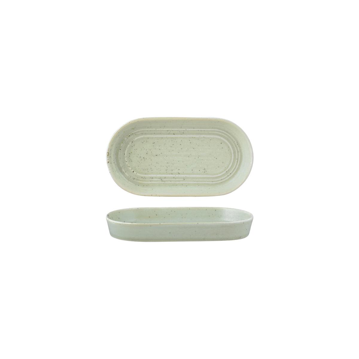 Tablekraft Urban Loft Pistachio Oval Serve Platter 180x100mm (Box of 4) - Kitchenly
