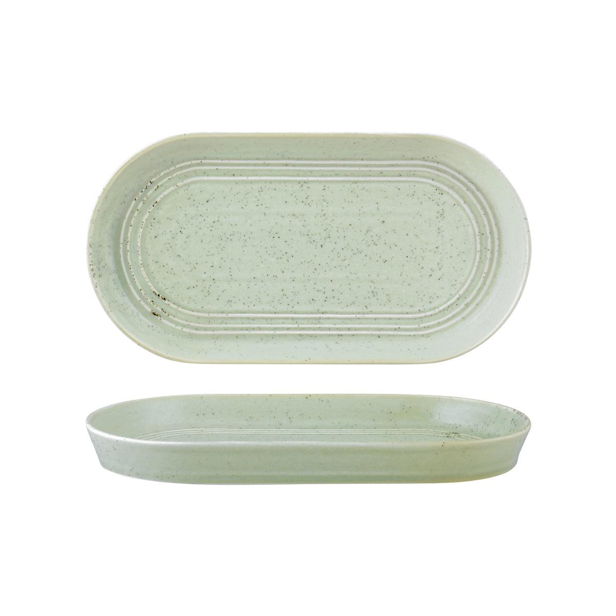Tablekraft Urban Loft Pistachio Oval Serve Platter 310x165mm (Box of 3) - Kitchenly