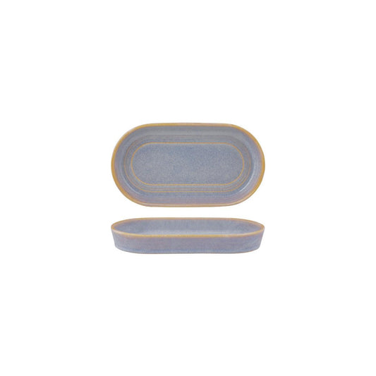 Tablekraft Urban Loft Azure Blue Oval Serve Platter 180x100mm (Box of 4) - Kitchenly