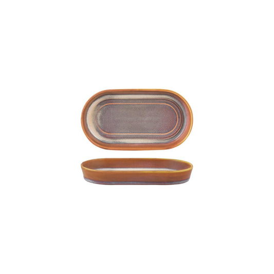 Tablekraft Urban Loft Auburn Oval Serve Platter 180x100mm (Box of 4) - Kitchenly