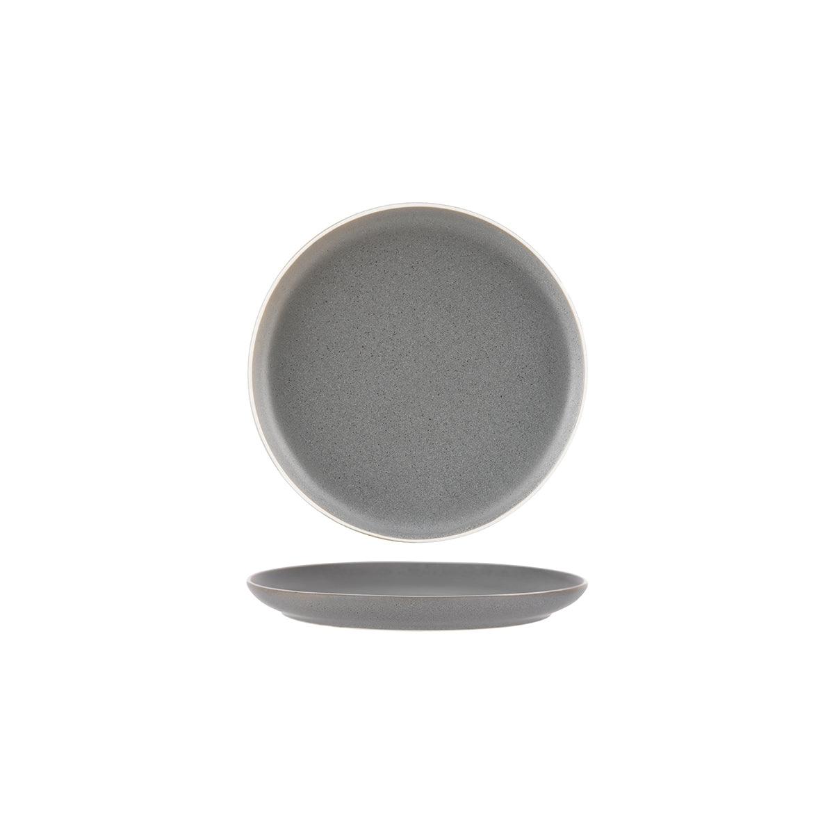 Tablekraft Urban Grey Round Coupe Plate 203mm (Box of 6) - Kitchenly