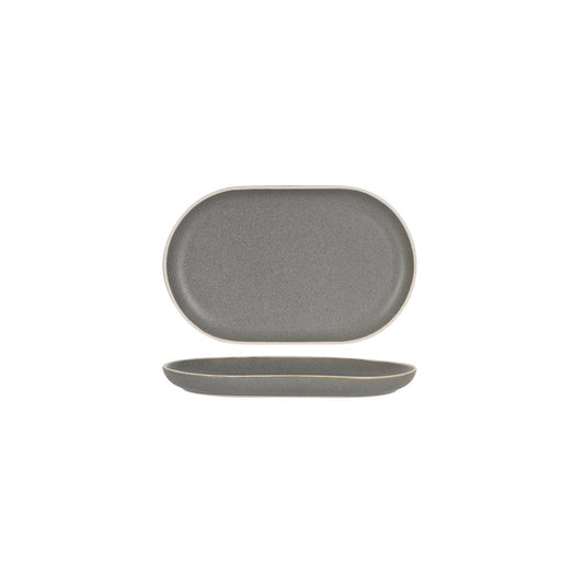 Tablekraft Urban Grey Oval Plate 250x160mm (Box of 6) - Kitchenly