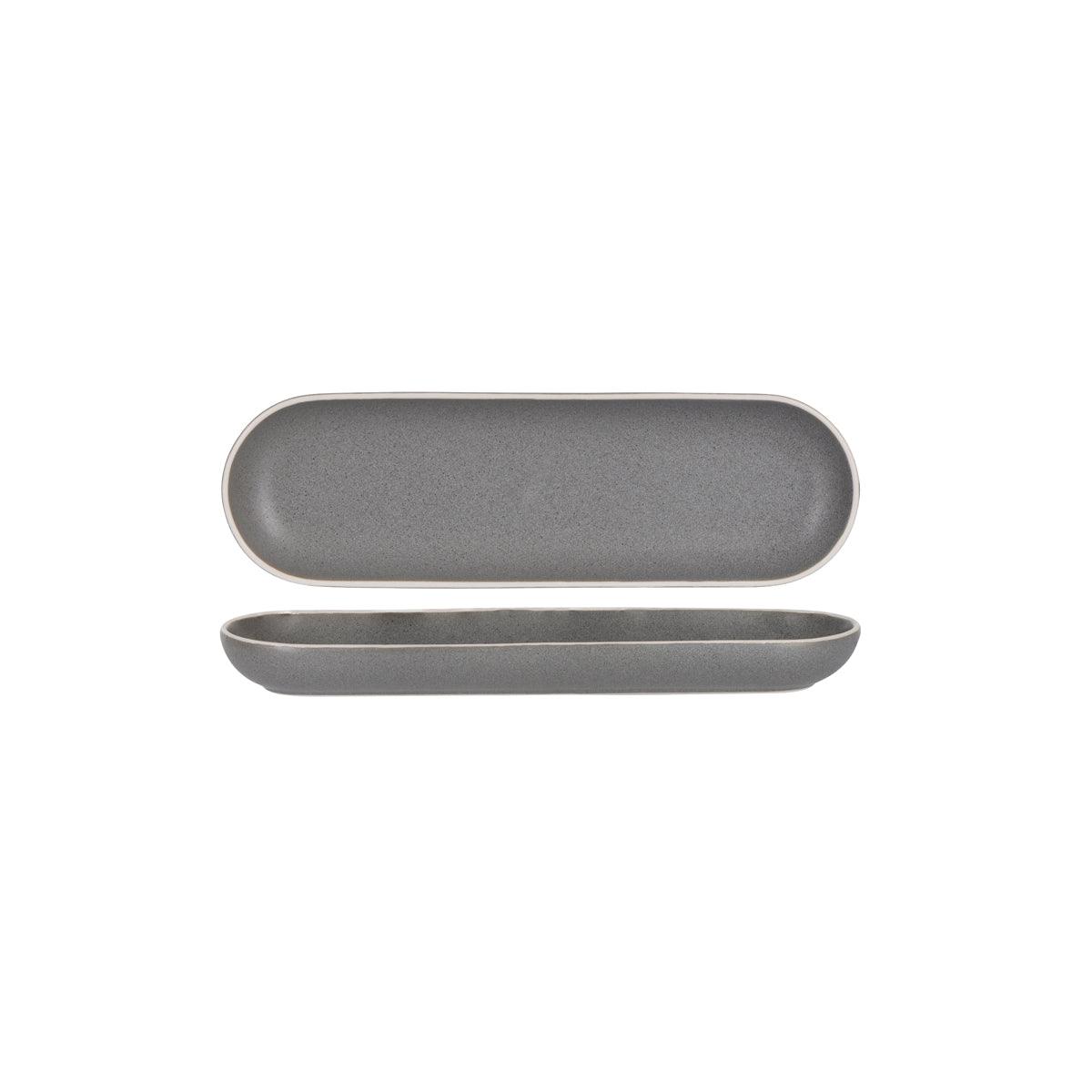 Tablekraft Urban Grey Oval Plate 330x100mm (Box of 6) - Kitchenly