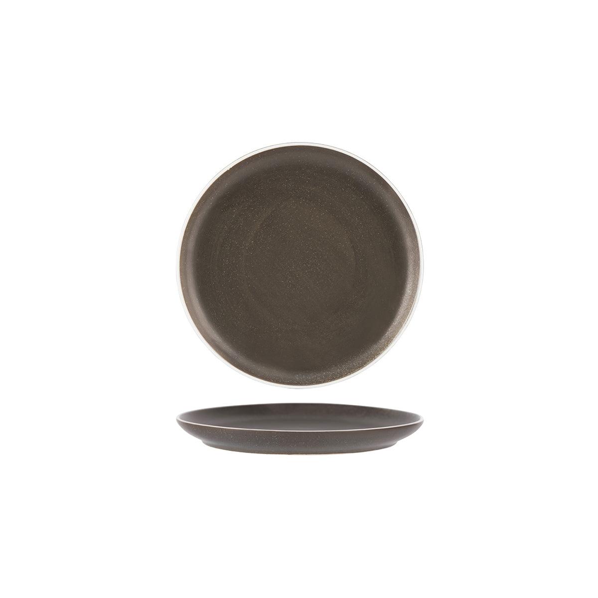 Tablekraft Urban Dark Grey Round Coupe Plate 203mm (Box of 6) - Kitchenly
