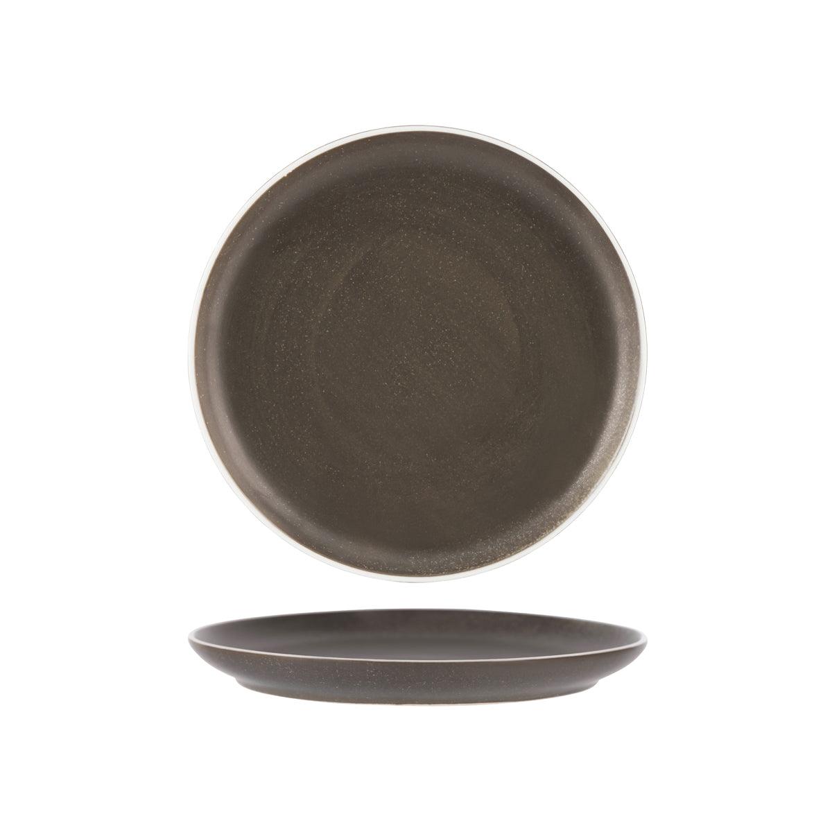 Tablekraft Urban Dark Grey Round Coupe Plate 268mm (Box of 4) - Kitchenly