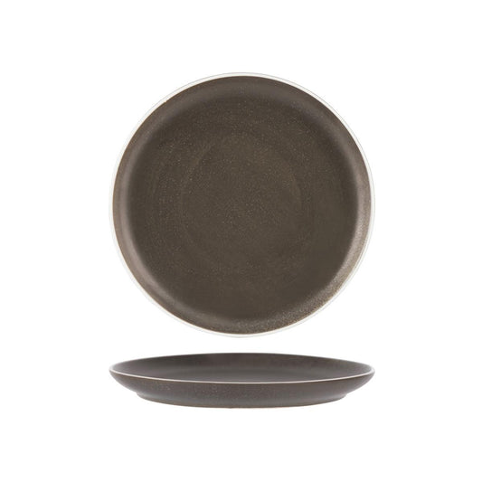 Tablekraft Urban Dark Grey Round Coupe Plate 268mm (Box of 4) - Kitchenly
