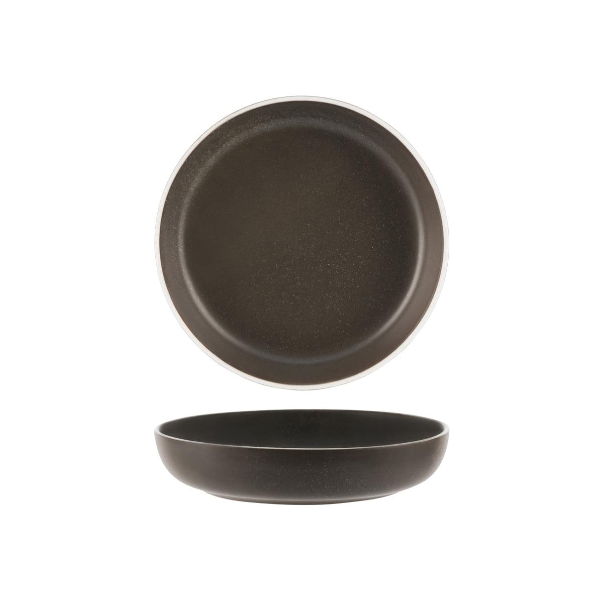 Tablekraft Urban Dark Grey Round Flared Bowl 210mm (Box of 6) - Kitchenly