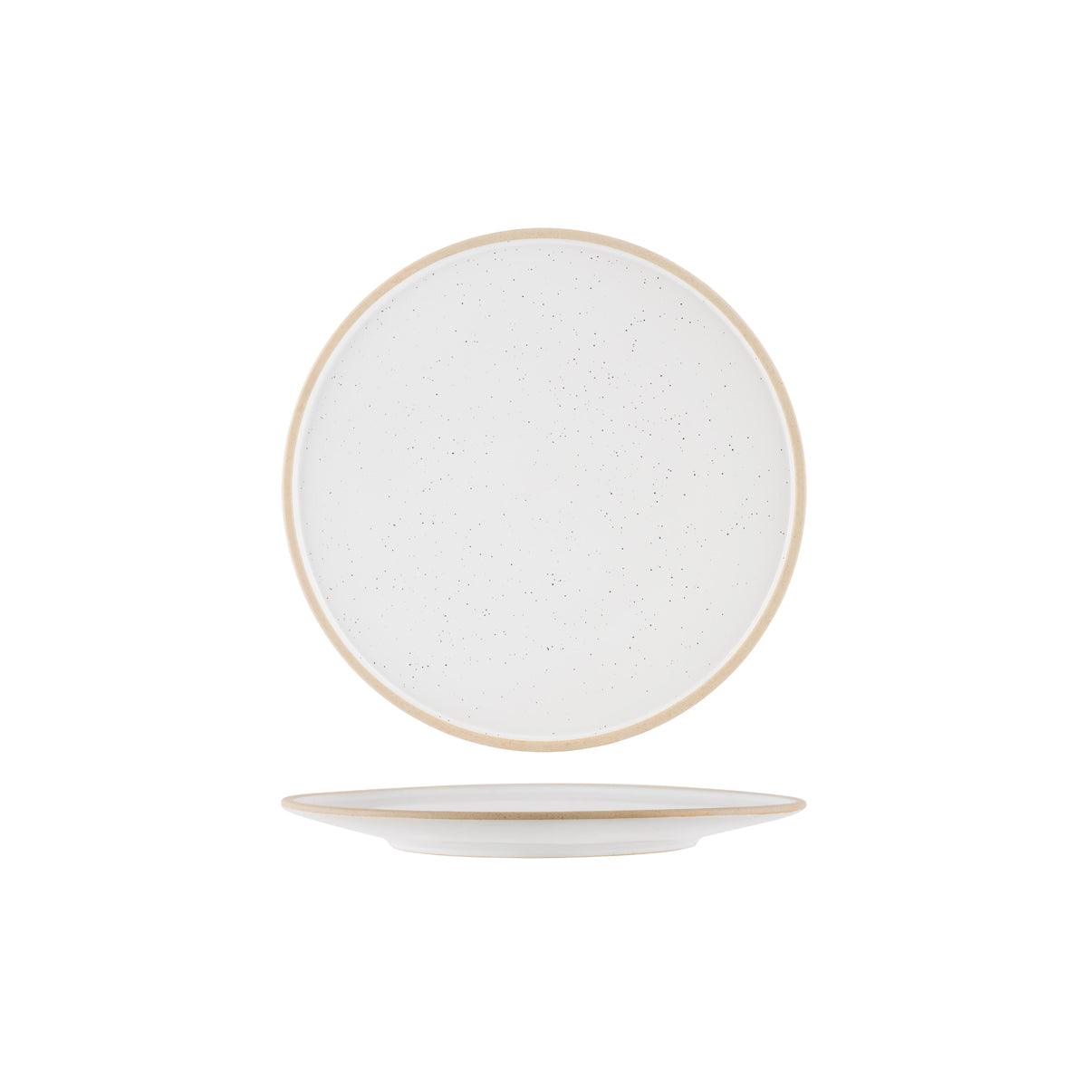 Tablekraft Soho White Pebble Round Plate 257mm (Box of 4) - Kitchenly