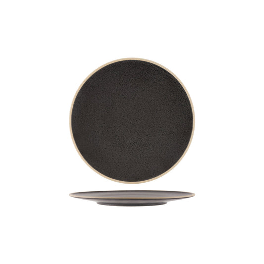 Tablekraft Soho Speckle Black Round Plate 257mm (Box of 4)