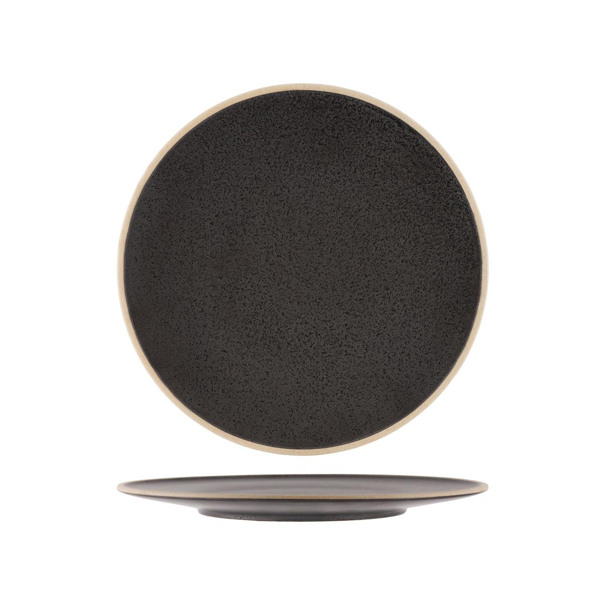 Tablekraft Soho Speckle Black Round Plate 290mm (Box of 4) - Kitchenly