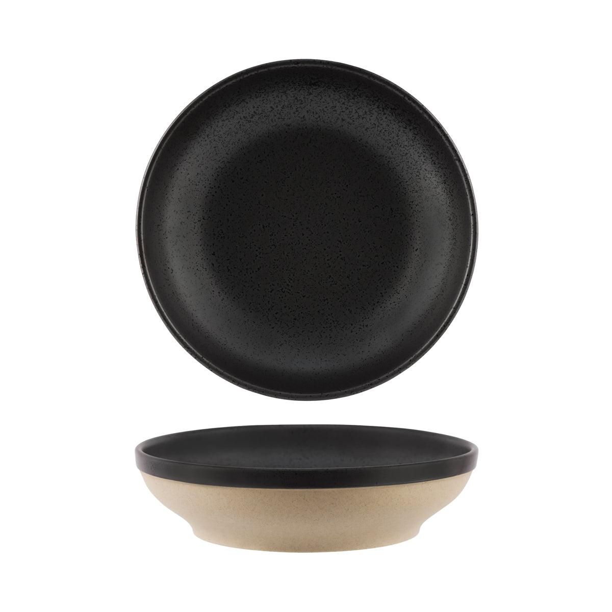 Tablekraft Soho Speckle Black Round Flared Bowl 227x60mm / 1300ml (Box of 4) - Kitchenly