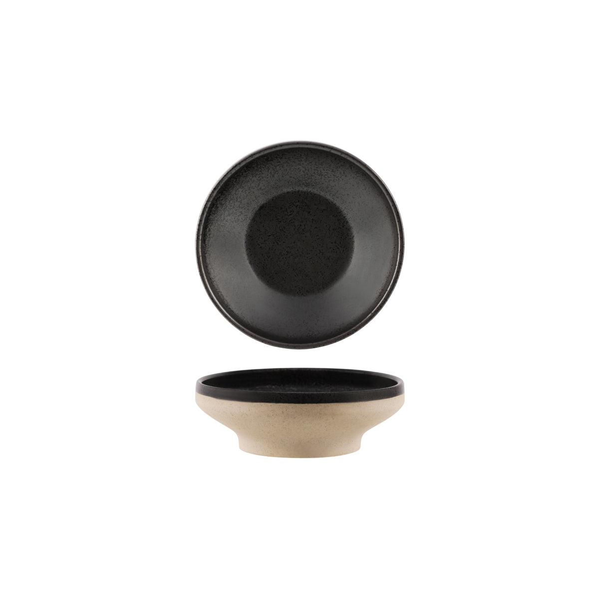 Tablekraft Soho Speckle Black Footed Bowl 156x52mm / 500ml (Box of 6) - Kitchenly